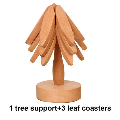 Dekorativt gryteunderlag i valnøttre eller bambus – treformet desig